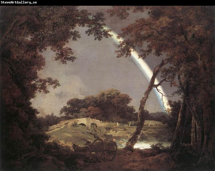 Joseph wright of derby Landscape with Rainbow